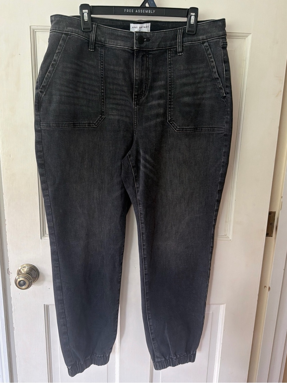 Lane Bryant Signature Fit Boyfriend Cozy Jogger Jean Women's Gray Ankle Jeans Si